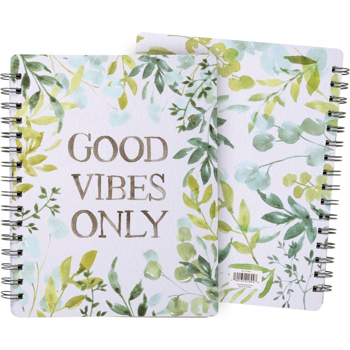 Good Vibes Only Notebook: Cute Floral Matte Cover With
